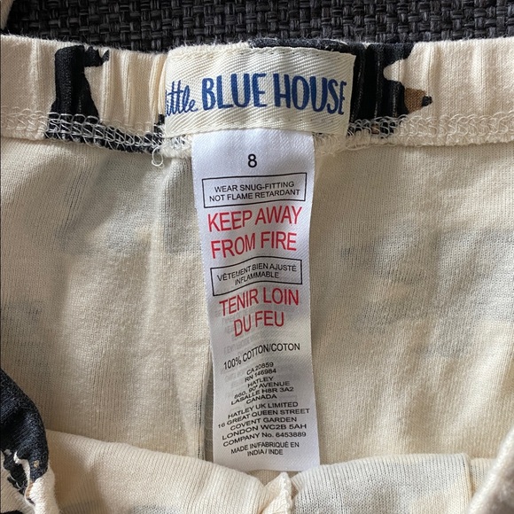 🐻 EUC Unisex Kids Black Bear Pajama Set, Boys 8 - Picture 3 of 5